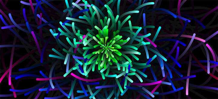 html5 canvas彩色海葵生长背景动画特效 - 天能资源