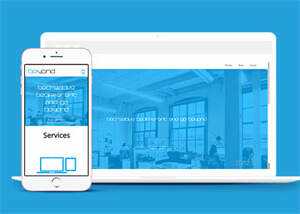 简洁蓝色大图办公行政企业模板 - 天能资源