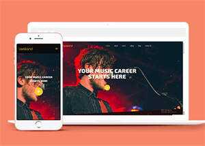 响应式音乐达人HTML5网站模板 - 天能资源