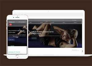 健身房加盟类企业网站模板下载 - 天能资源