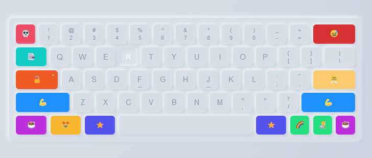 css3创意卡通虚拟键盘样式特效 - 天能资源