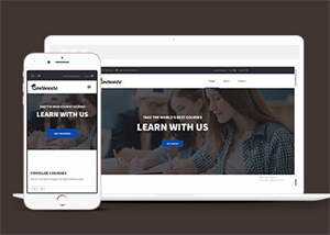 宽屏在线课程学习网站模板下载 - 天能资源