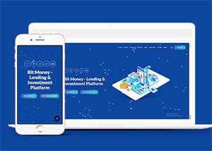 蓝色比特货币贷款网站模板源码 - 天能资源