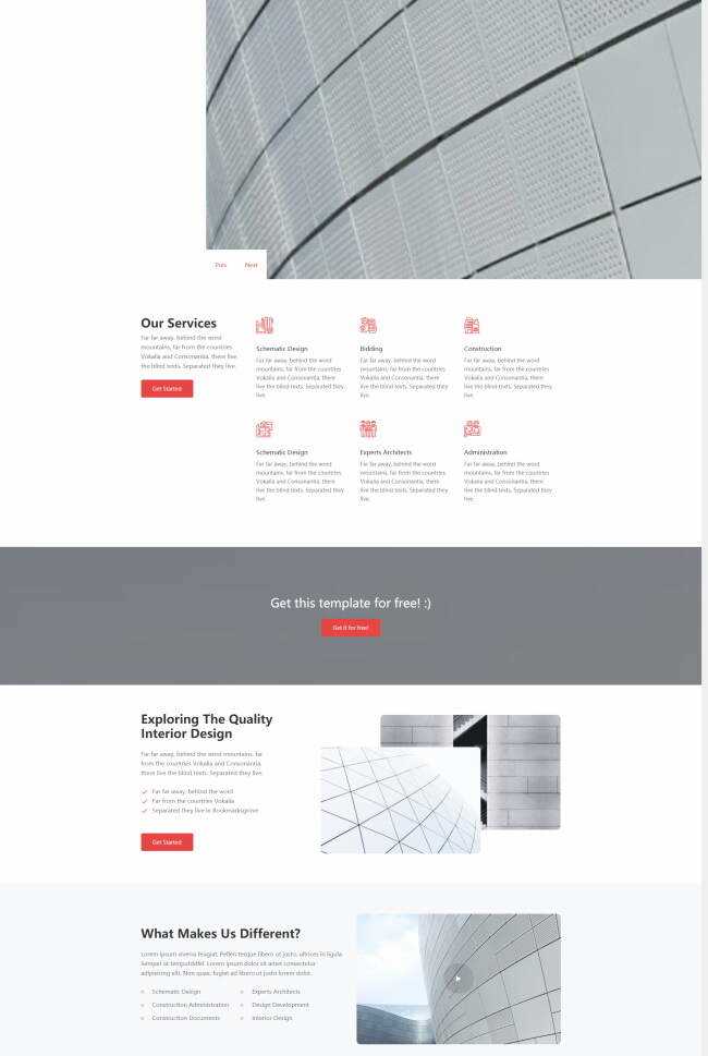 现代建筑公司宣传网站html模板 - 天能资源