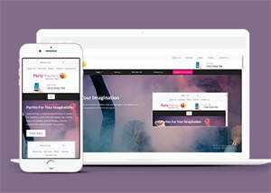 生日派对宣传类网站模板下载 - 天能资源