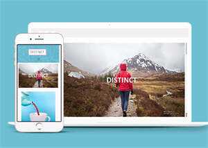 简洁左侧固定导航旅游网站模板 - 天能资源