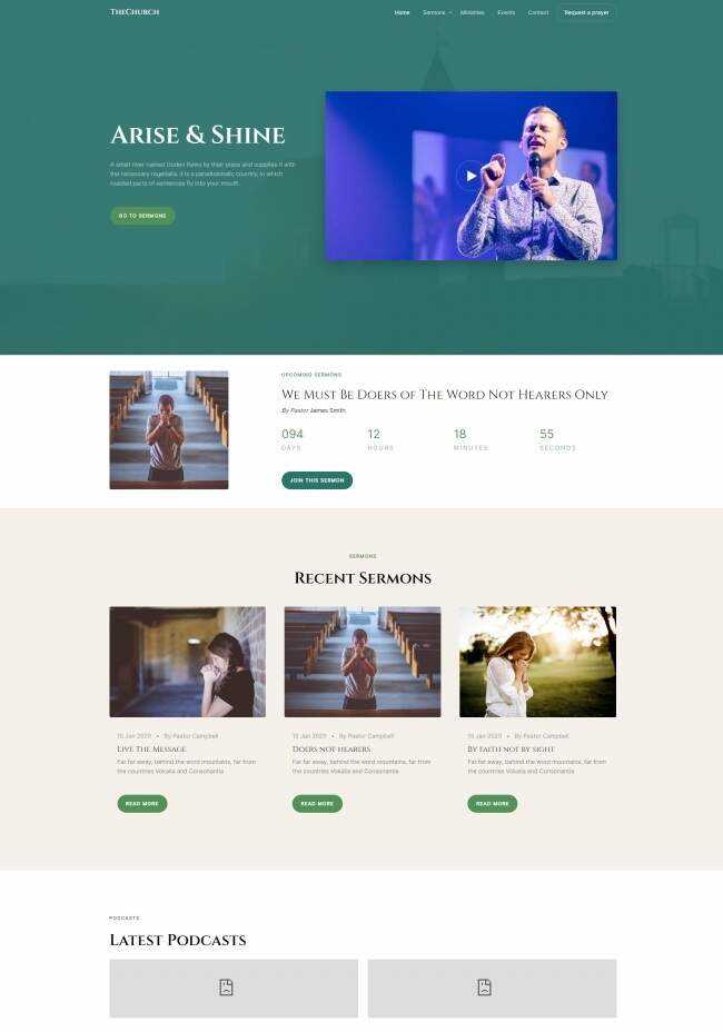 HTML5祈祷祷告线上网站模板 - 天能资源