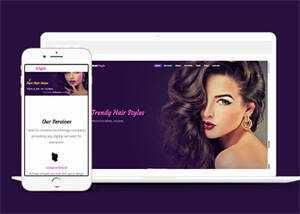 高端美发专业发型沙龙网站模板下载 - 天能资源