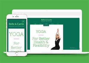 宽屏瑜伽训练工作室网站模板 - 天能资源