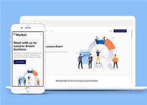 简约商务市场营销html模板下载 - 天能资源