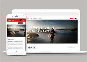 海上冲浪旅游项目网站模板下载 - 天能资源