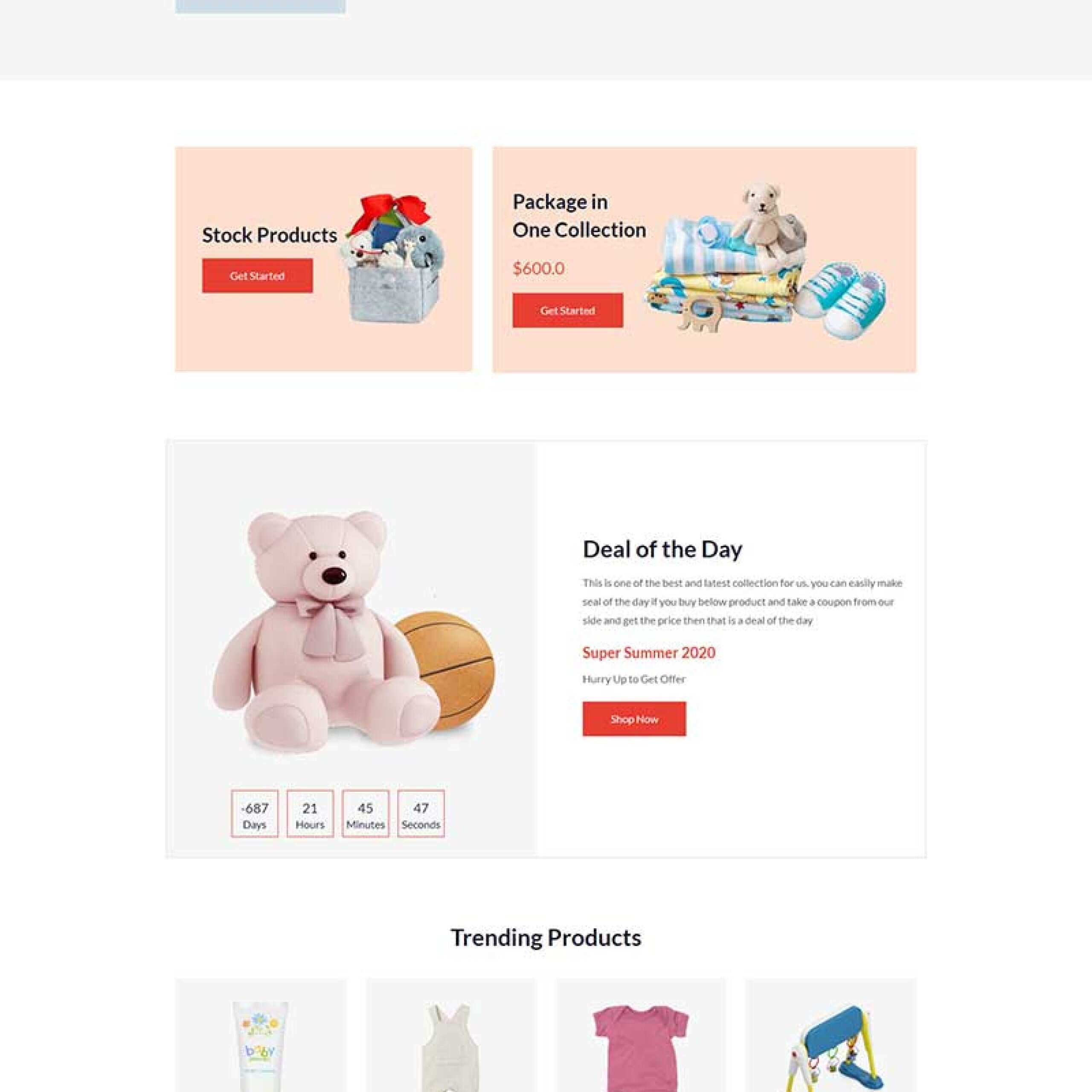 多用途响应式婴儿用品商店HTML5模板 - 天能资源