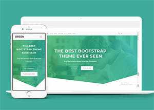 简洁渐变绿色响应式商业网页模板 - 天能资源