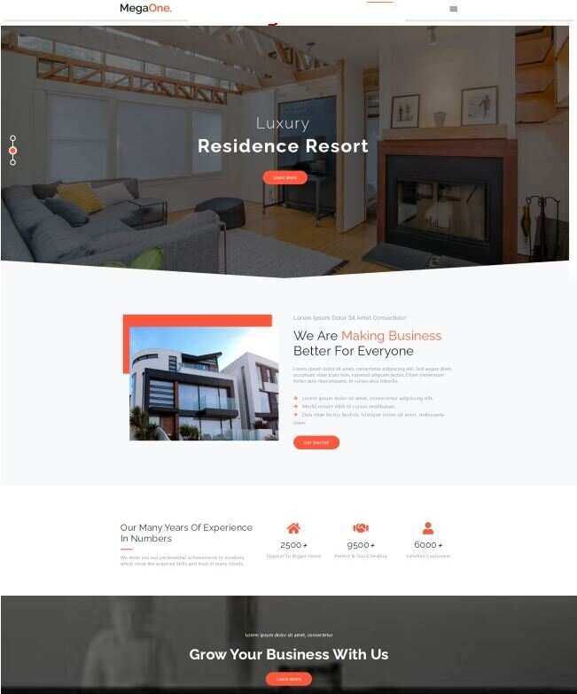 地产代理服务公司HTML5网站模板 - 天能资源