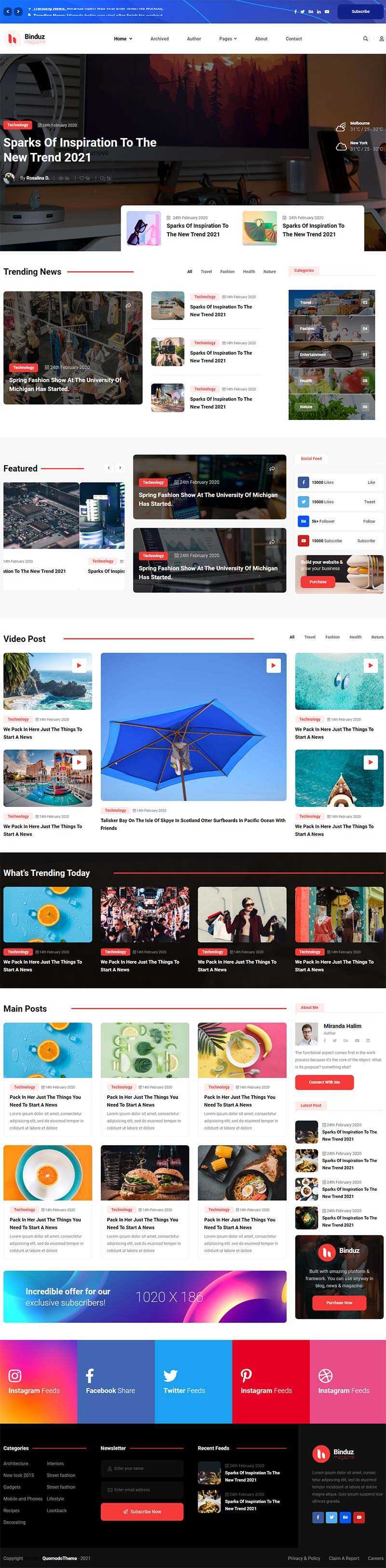 多用途响应式的行业资讯博客网页html模板 - 天能资源