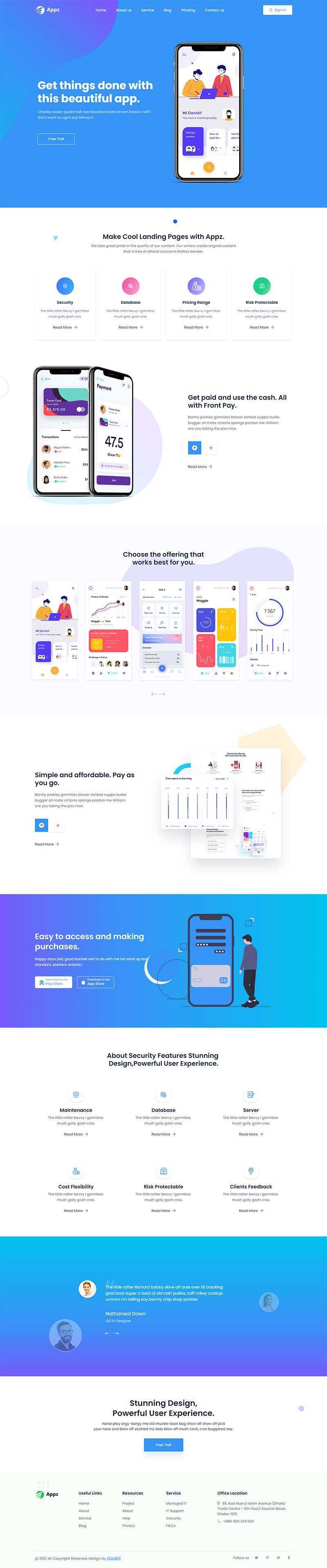 bootstrap手机app应用软件官网HTML5模板 - 天能资源