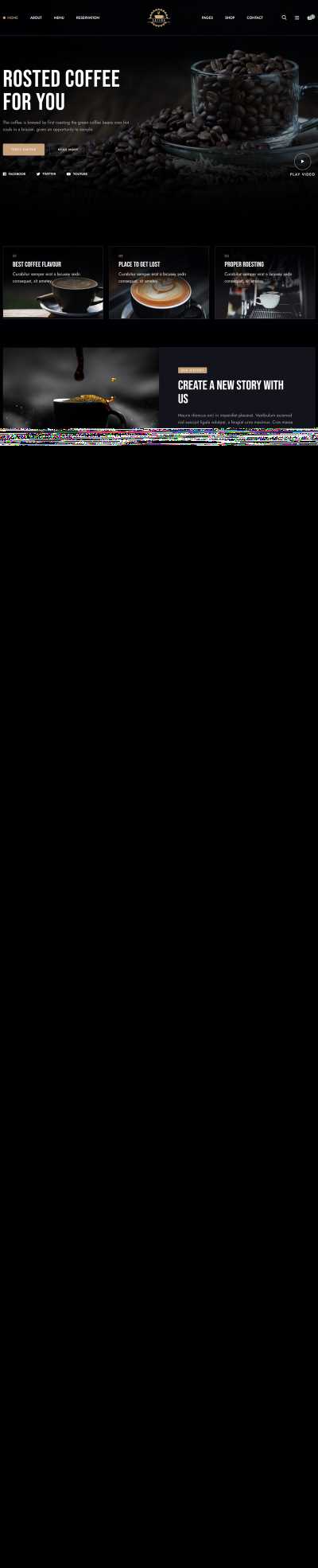 咖啡饮品类销售网站模板 - 天能资源