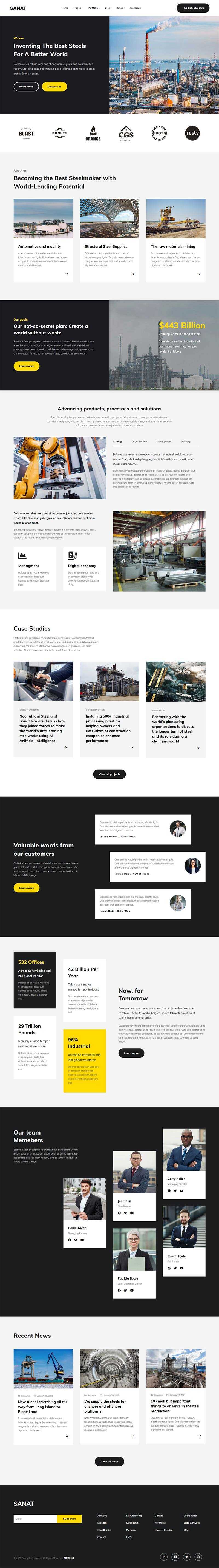 bootstrap重工业集团企业官网html5模板 - 天能资源