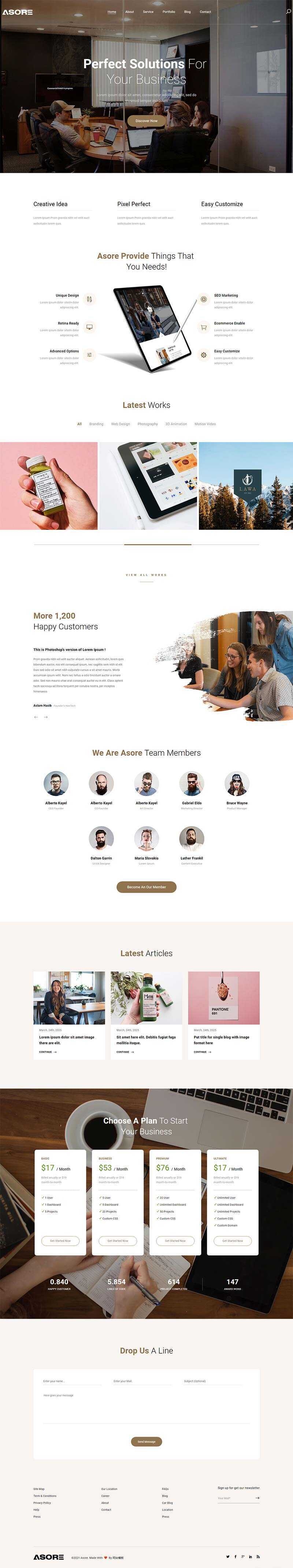 Bootstrap大气的企业产品展示html5模板 - 天能资源
