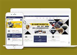 蓝色汽车用品配件类网站前端模板 - 天能资源