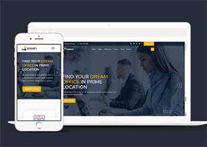 宽屏办公室租赁企业网站模板下载 - 天能资源