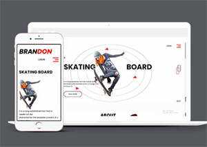 宽屏滑板体育产品企业网站模板 - 天能资源