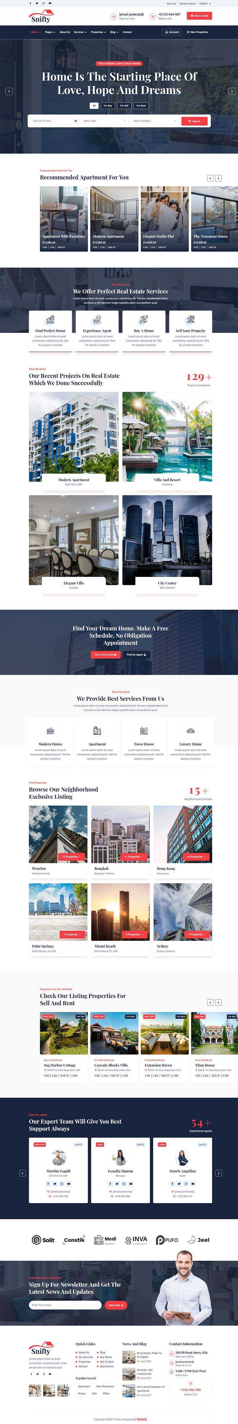 bootstrap5深蓝色房地产信息资讯平台HTML5模板 - 天能资源