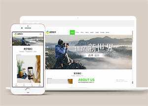 宽屏广告品牌设计类网站模板源码 - 天能资源