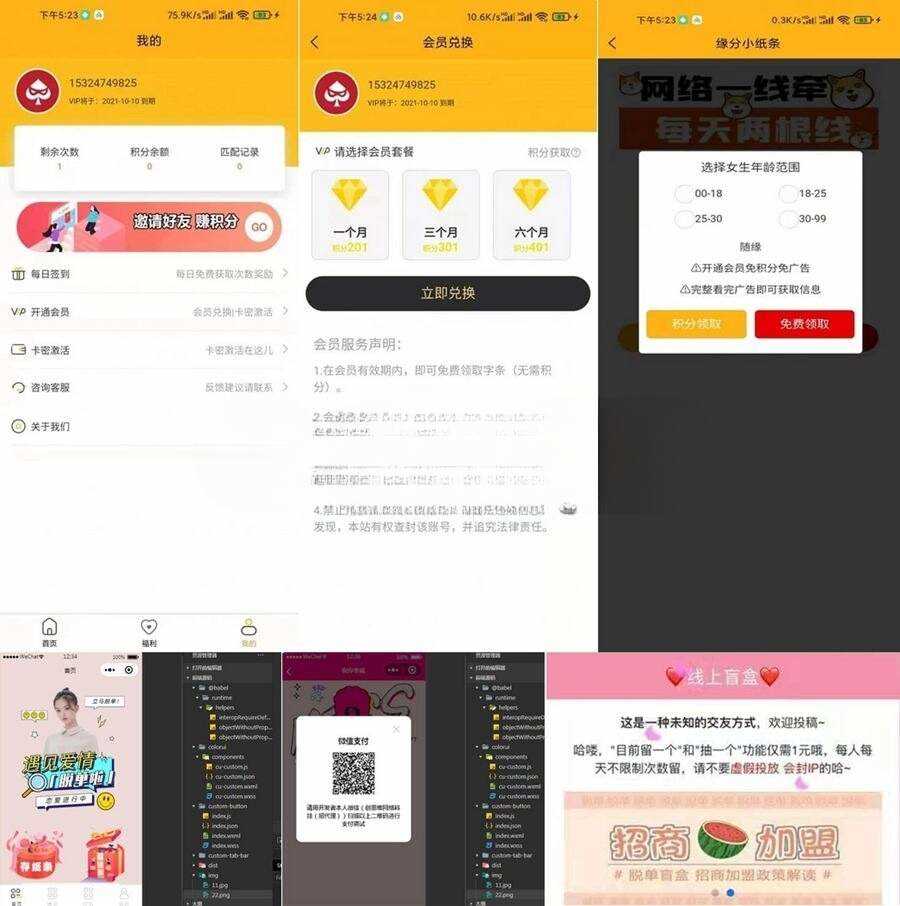 三套脱单盲盒/交友盲盒系统源码/公众号源码+小程序源码 - 天能资源
