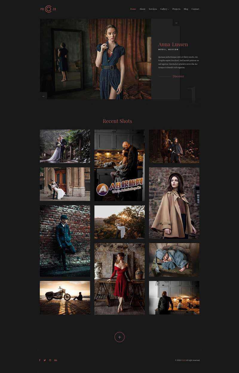 精美摄影作品集网站html模板 - 天能资源