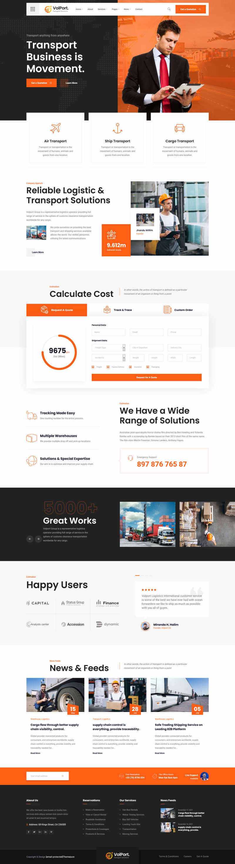 物流和运输企业官网HTML5模板 - 天能资源