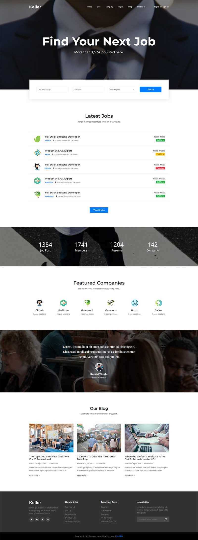 创意商务咨询服务企业网站html模板 - 天能资源