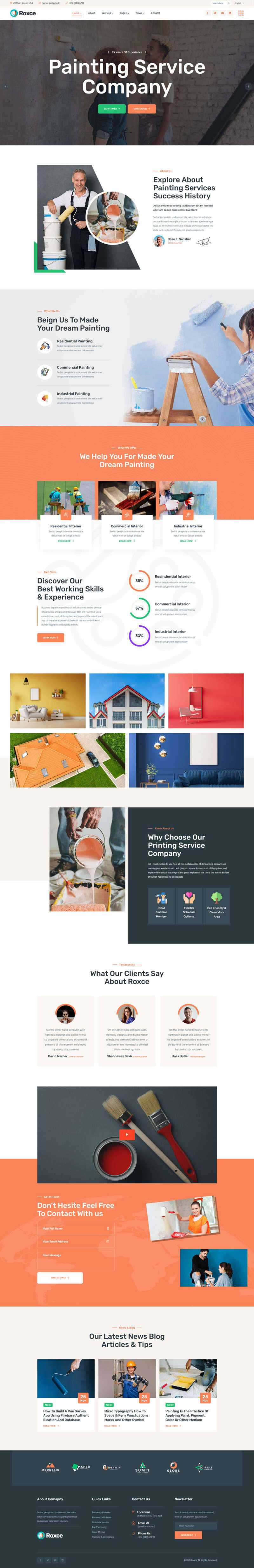 Bootstrap5响应式涂料油漆厂家网站html模板 - 天能资源