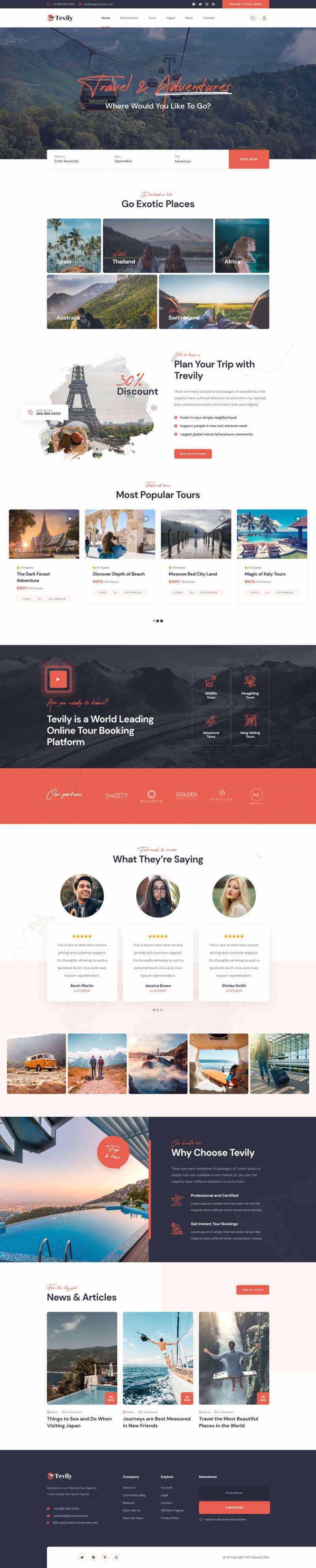 响应式的旅游团报名服务网站html模板 - 天能资源