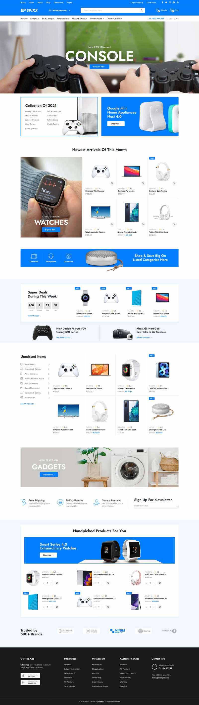 数码产品电子商务HTML响应式模板 - 天能资源