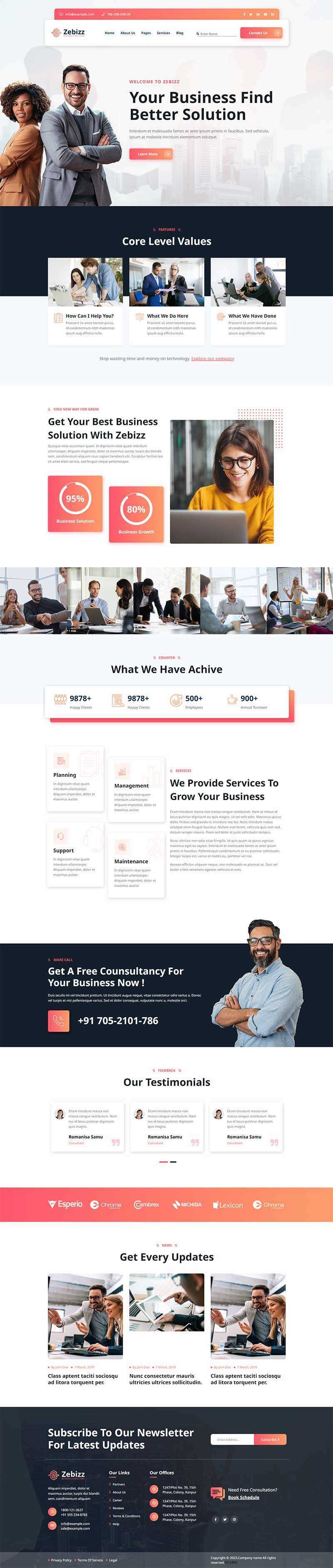 企业商务咨询服务公司网站html模板 - 天能资源