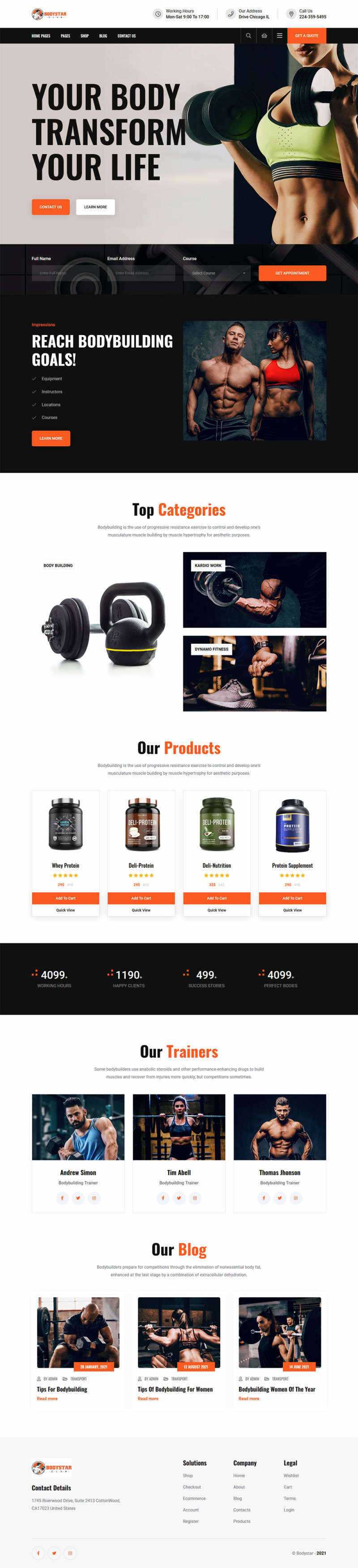 bootstrap响应式健身房设备公司官网html模板 - 天能资源