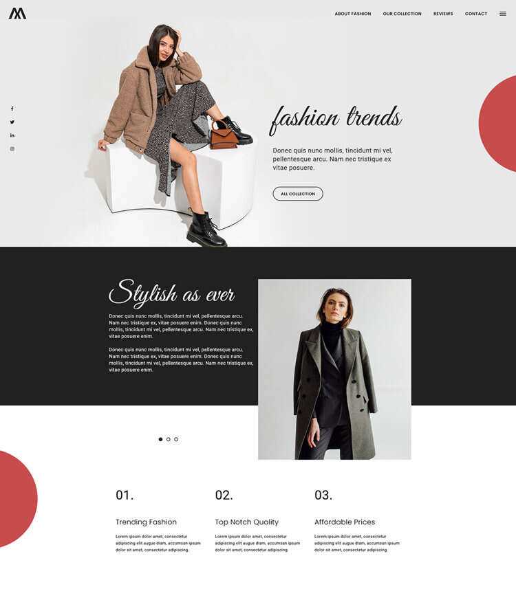 欧美时尚服饰网站html5模板 - 天能资源